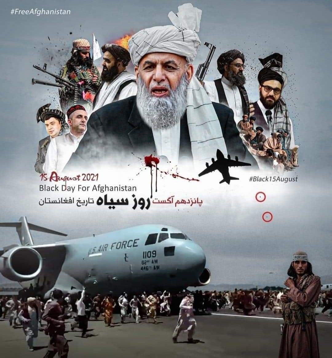 followme5143's tweet photo. August 15 the black day of Afghanistan.
Still the world is silent against taliban.
#notalib https://t.co/VgRfzJwXE6
