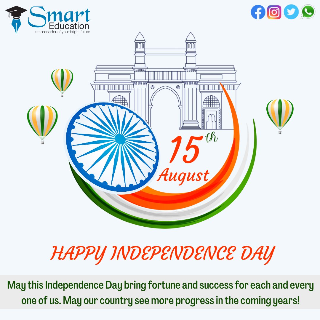 SmartEdu_X's tweet photo. We are a country of diversity strongly connected with our nationality. Wishing you a wonderful Happy Independence Day 2022🧡🤍💚. Let us make us country proud with our good deeds🤍🥀🇮🇳.
#JayHind 
#vandematram 
#happyindependenceday2022 
#HappyIndependenceDay 
#IndependenceDay2022 https://t.co/cPWgESVblc