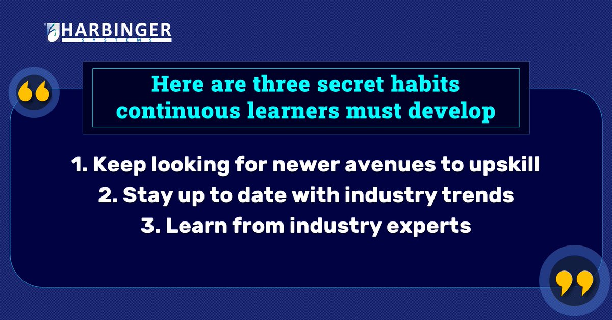 Harbinger_Grp's tweet photo. Want to accelerate growth and enjoy everlasting success? Embrace continuous learning and hard work. Here is a tip from our passionate business leader Suhas Joshi

#mondaytips #continuouslearning #workplaceproductivity https://t.co/v0nmPeSO9A