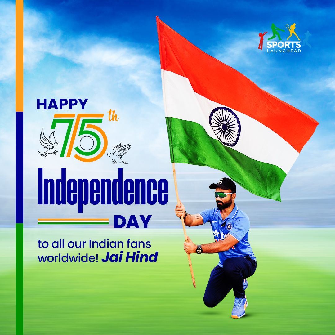 LaunchpadSports's tweet photo. Sports Launchpad wishes every Indian a HAPPY INDEPENDENCE DAY. 🇮🇳✨

Never take freedom for granted. #IndependenceDay #75thYearOfIndependence #SportsLaunchpad https://t.co/A2GsutRl16