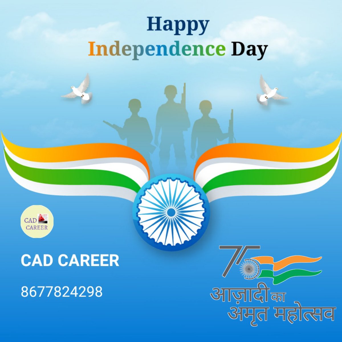 careercad's tweet photo. Happy Independence To All Of You #IndependenceDay #15august #HarGharTiranga https://t.co/RC0ld9kGTl