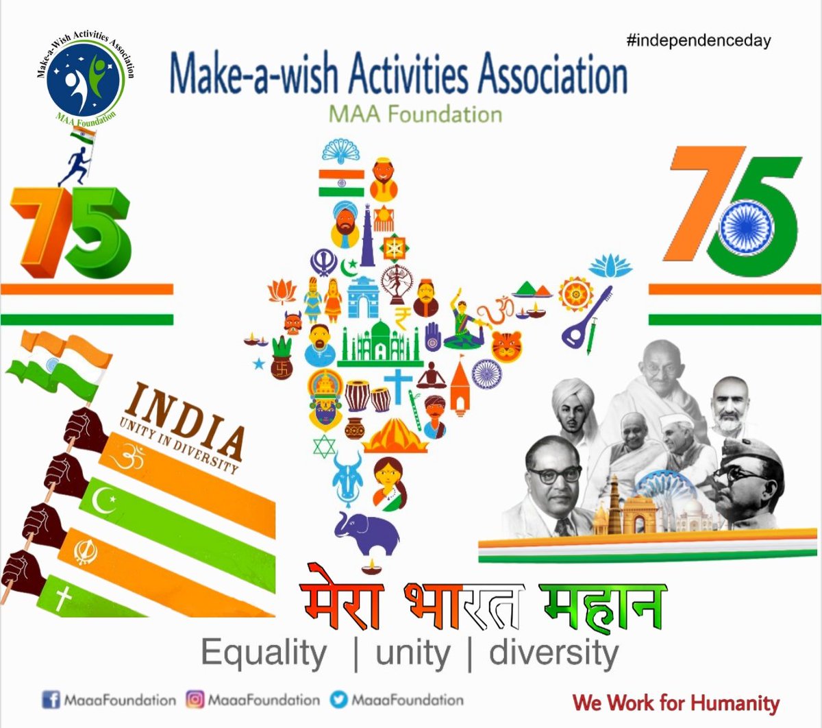 MaaAfoundation's tweet photo. Happy Independence Day
#IndependenceDay #IndiaAt75 #India https://t.co/GOeVPrVnID