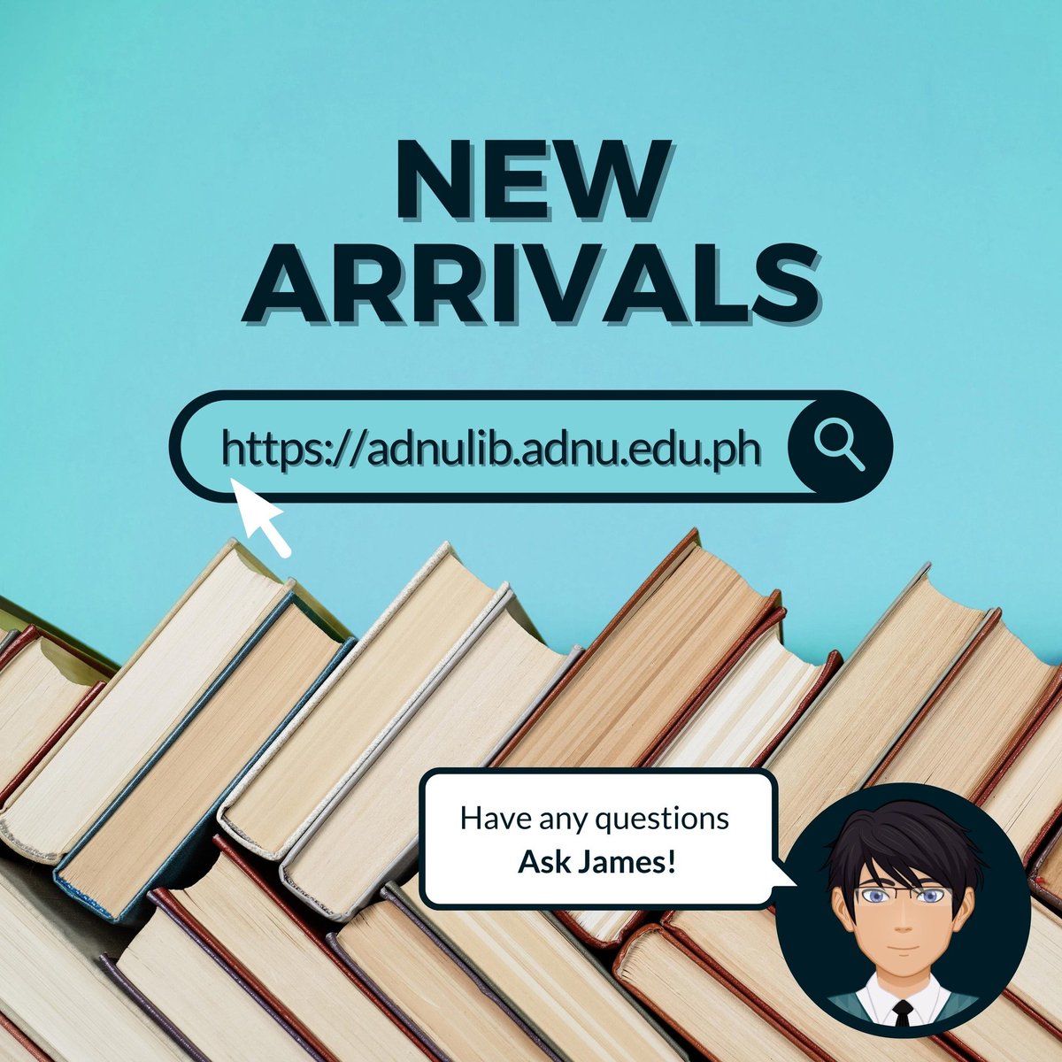 ADNU_Official's tweet photo. New arrivals for August 2022
Interested to borrow? Kindly visit the University Library and check out these new arrivals at the Reserve and Filipiniana sections.
For inquiries:
referencelib@gbox.adnu.edu.ph
https://t.co/VWZi63JEjv
#AskJames #AdNULibrary #JamesOBrienLibrary https://t.co/iDLCqlqITJ