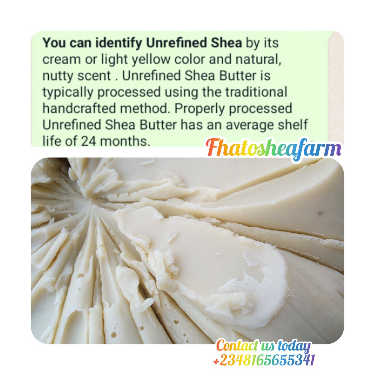 Fhato_Shea's tweet photo. Ways in which we can identify Unrefined Handcrafted Sheabutter in the Open Market Today. #Sheabutter #Khalid #daniella #marriage #90DayFiance #sheacream #15august #shear2022 #shea https://t.co/OWe22xkV1y