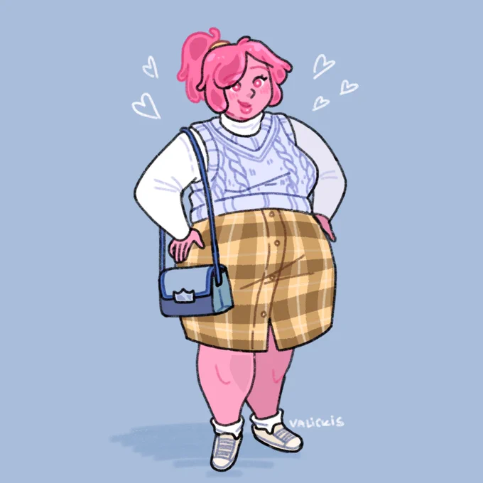 Some fan art of my friend  of her oc Momo and my fav character in her webcomic, My Love In Stitches!  