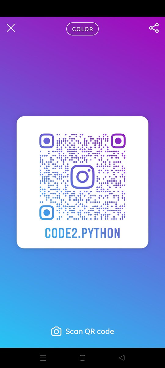 Code2Python's tweet image. Follow me on instagram guys👍