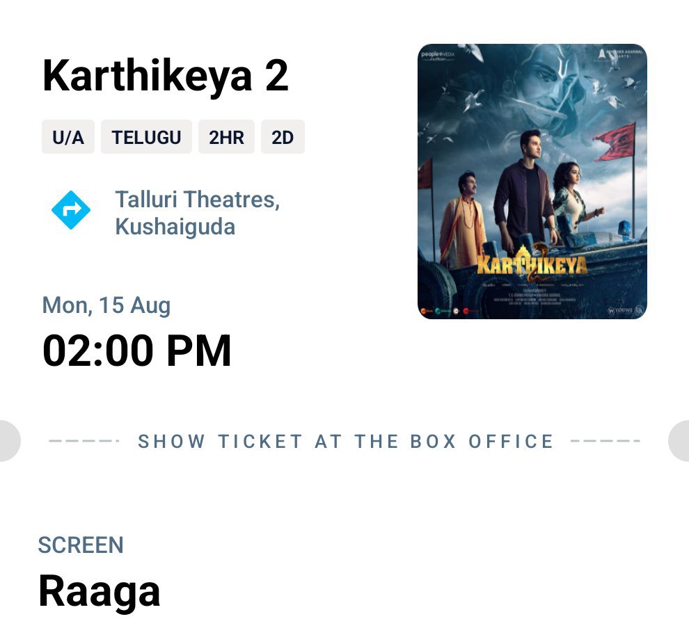 kanth_pappu's tweet photo. Going for 2nd time #repeataudience @anupamahere @actor_Nikhil @chandoomondeti @AbhishekPicture @Actorysr @harshachemudu @peoplemediafcy https://t.co/5NDknrYEVt