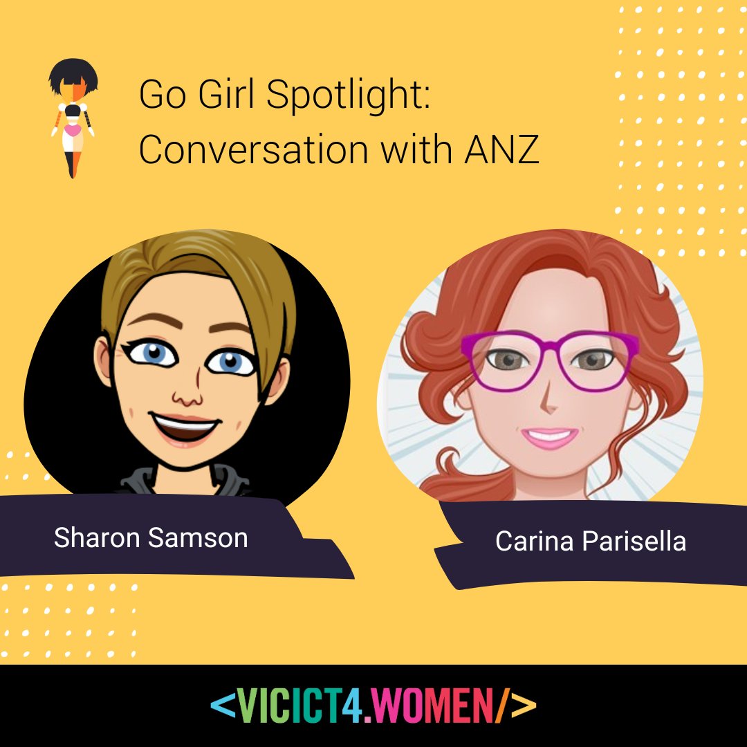 We’re hoping to inspire 1,700+ young girls at this year's <a href="/VICT4W/">Vic ICT for Women</a> #GoGirl event!

We spoke to Sharon Samson and Carina Parisella, from our sponsor <a href="/ANZ_AU/">ANZ Australia</a> (both work in Group Technology), and asked them some questions!

💬 Interview on our FB &amp; IG page! loom.ly/VRqW56k