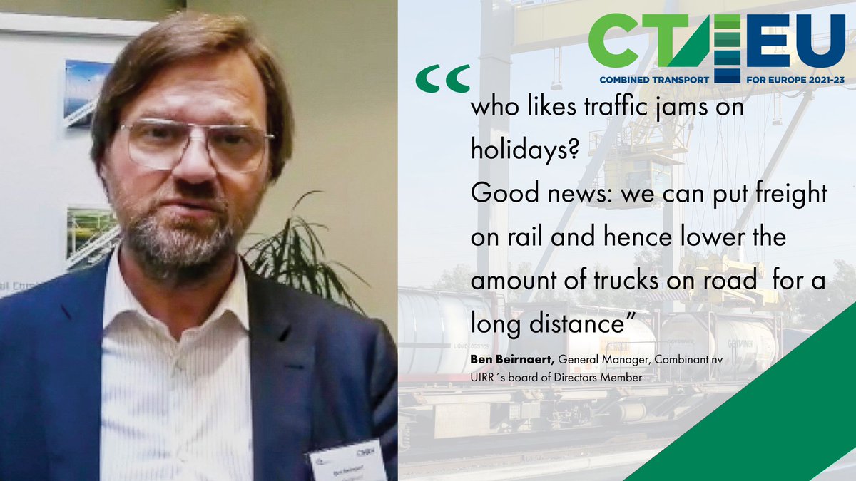A message to the public by <a href="/BenBeirnaert/">Ben Beirnaert</a> General Manager at 
Combinant nv at the #CT4EU event before everyone enjoys holidays! - think about the advantages of door-to-door #combinedtransport when  you are stuck in a traffic jam 😌 <a href="/EU_Commission/">European Commission</a> @Europarl_ENParliament