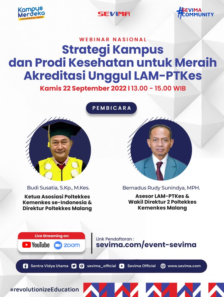sevima_official's tweet photo. Webinar: Strategi Kampus dan Prodi Kesehatan untuk Meraih Akreditasi Unggul LAM-PTKes https://t.co/7khXCPzz7N https://t.co/iHMgUUnPAT