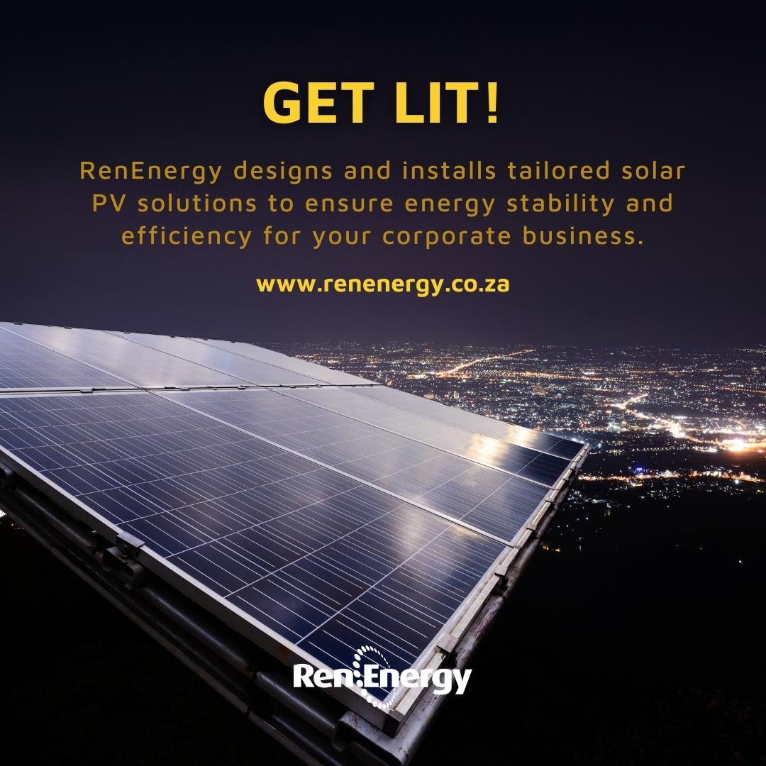 RenEnergyAfrica's tweet photo. RenEnergy designs and installs tailored solar PV solutions to ensure energy stability and efficiency for your corporate business.
#RenEnergy #SolarPowerPV #Solar #Green #Energy #GreenEnergy #GreenPower #Sustainable #SolarEnergy #PartnerInPower #RenewableEnergy #EcoFriendly https://t.co/YOE6NRrEh8