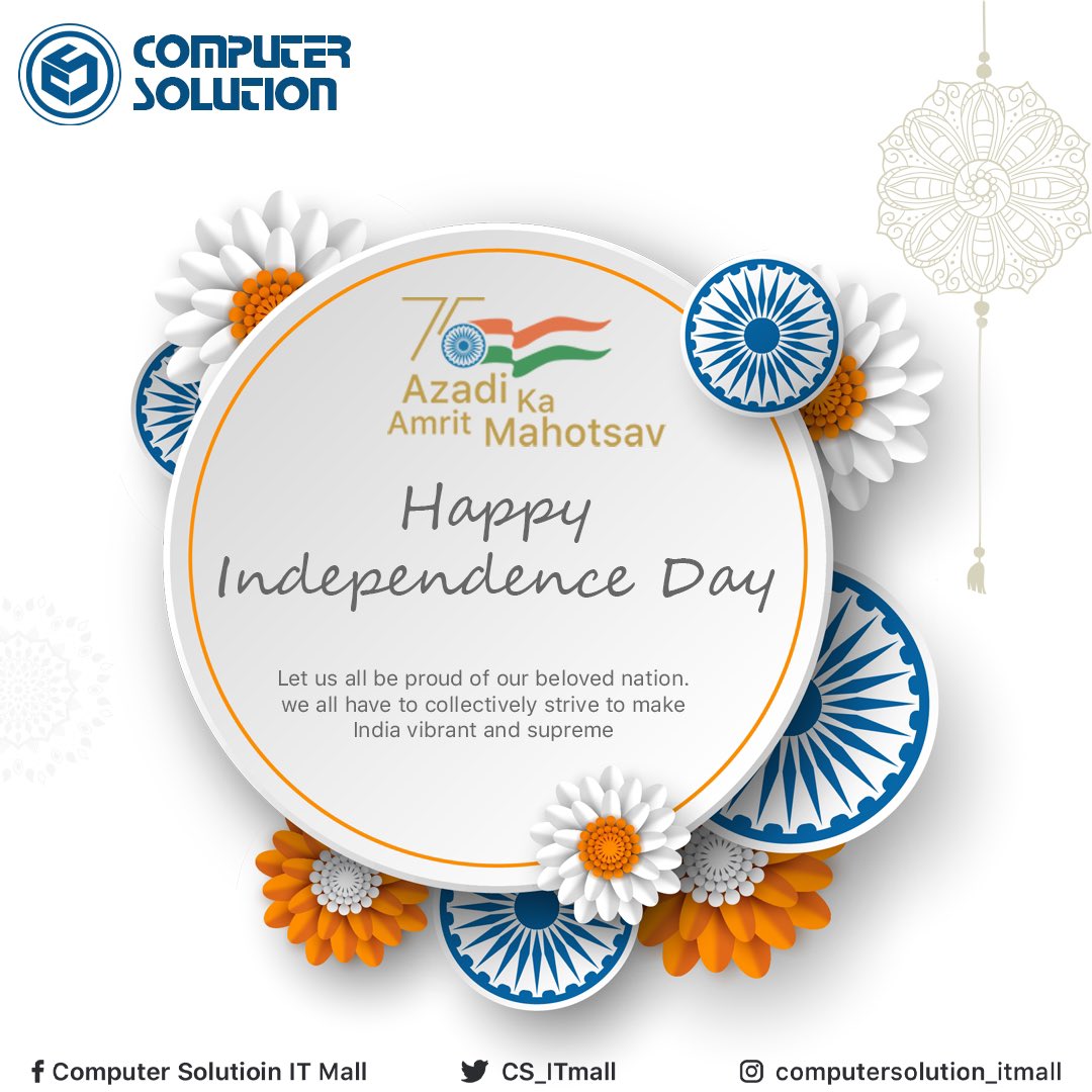 CS_ITmall's tweet photo. Happy Independence Day 
#HarGharTiranga 
#IndependenceDay https://t.co/xInqZ5Jckq