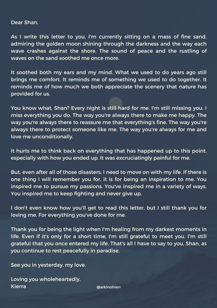 m4rgogiI's tweet photo. a letter to shan,
a shakierra drabble. https://t.co/FbE3LB9Fdw