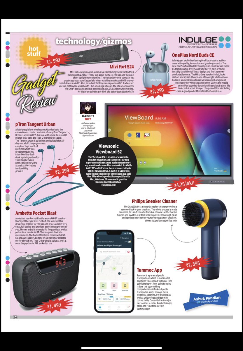 ashokpandian's tweet photo. New speakers, TWS, neckband, FM, apps? We’re all in! INDULGE, NIE @indulgexpress ft @Mivi_Official @OnePlus_IN @pTronIndia #amkette @IndiaViewsonic @philipsindia #tummocapp print&epaper https://t.co/rP56gT38On