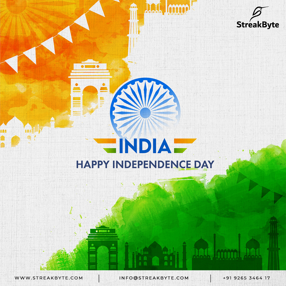 StreakByte is proud to join the spirit of Azaadi ka Amrit Mahotsav!

#AzaadiKaAmritMahotsav #AmritMahotsav #AzaadiKaAmrit
#HappyIndependenceDay #IndependenceDay2022 #streakbyte