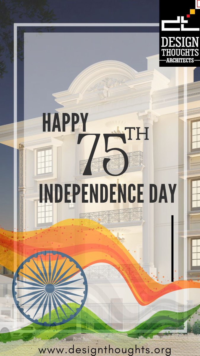 designthoughts2's tweet photo. 75 glorious years for India. Design Thoughts Architects wishes every citizen of India a "Happy 75th Independence Day".
Thanks to all Freedom Fighters who fought for this wonderful Day #IndependenceDay #Salute #freedom #Kannada #IndiaAt75 #FreedomFighters #designthoughtsarchitects https://t.co/JfssbbpMTi