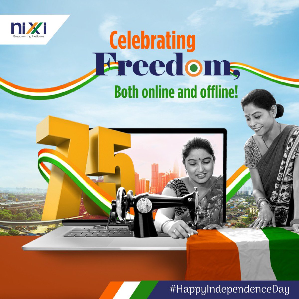 inregistry's tweet photo. Here's wishing love and happiness to all of you on the 75th Independence Day from all of us at NIXI.
#DotINkaUtsav #getonlineat75 #banodigital #independence #offer #IndependenceDay2022 https://t.co/rWb74w1FrC
