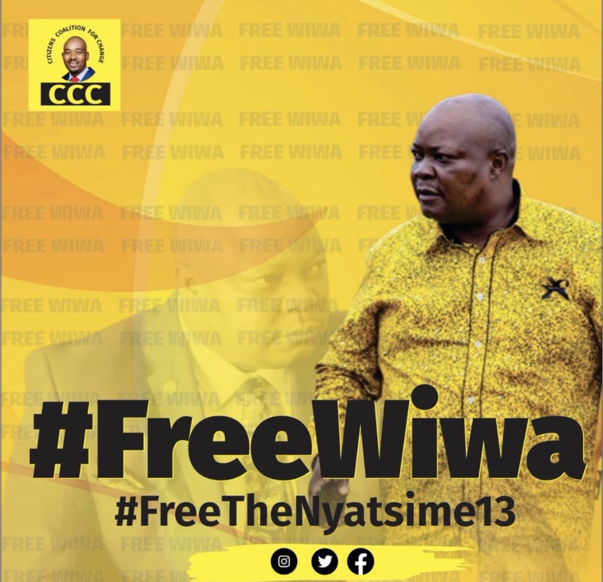 daddyhope's tweet photo. In Zimbabwe there are 2 opposition Members of Parliament &amp; 13 of their supporters who are in a Maximum Prison without trial for demanding Justice after an opposition supporter was murdered by a ruling party thug!

@JobSikhala1 and Godfrey Sithole are the MPs, PLEASE don’t forget! https://t.co/muGX7TC5t3