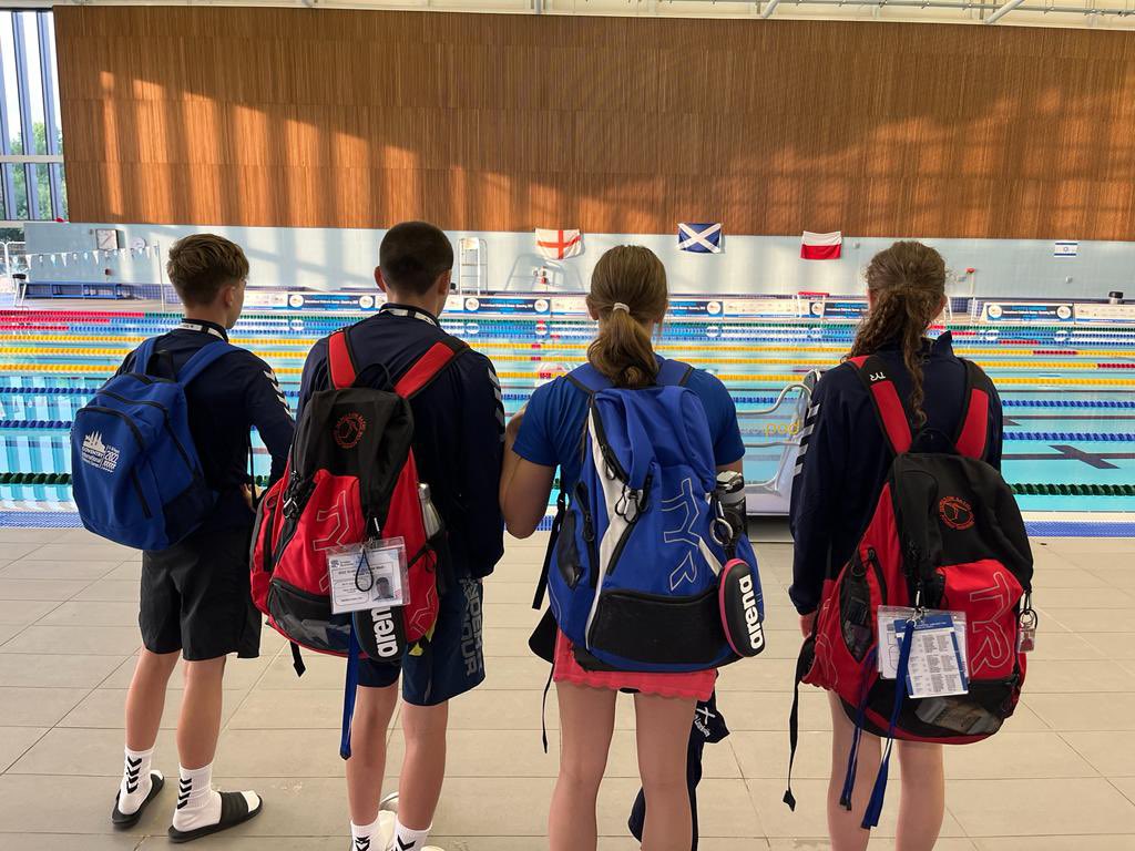 HamiltonBaths's tweet photo. Day 3 and final day of swims for our team . Finals for Rebecca and Emma last night - well done girls! Let’s smash it on the last day! #ICGCoventry2022 #ekswimteam #HamiltonBaths https://t.co/jSy8JDZ92q