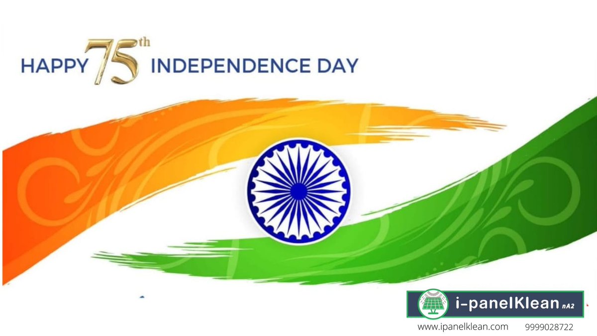 On the 75th #IndependenceDay of India, #ipanelKlean is proud to celebrate the legacy of growing with the world’s leading nation in solar. Today, we pledge to spread the seed of sustainability to every corner of #India
  #AmritMahotsav #AzadiKaAmritMahotsav #HarGharTiranga #solar