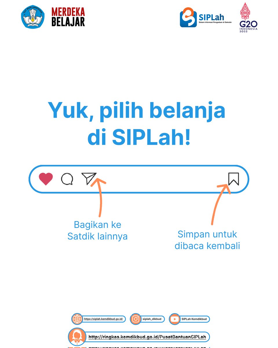 pusdatin_dasmen's tweet photo. Jangan lupa untuk bagikan informasi ini kepada #SahabatSIPLah lainnya dan pilih belanja di SIPLah, ya!

Informasi lengkap mengenai kewajiban perpajakan satuan pendidikan pada SIPLah dan ARKAS dapat dibaca melalui:

https://t.co/BkiHVaUib5

#SIPLahKemendikbud
#PBJSatdik https://t.co/3NhH8ui33r