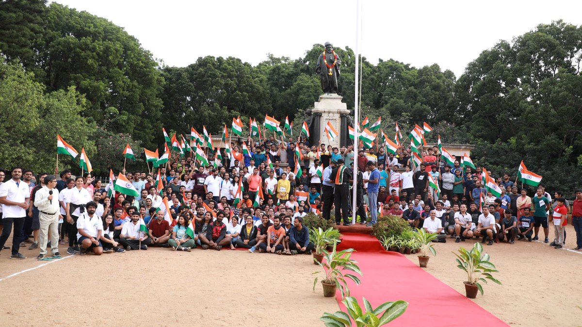 Happy Independence Day! 🇮🇳
Today's celebrations on campus included flag hoisting by the Director, a cultural programme, a Freedom Run &amp; Freedom March. 
#AzadiKaAmritMahotsav #HarGharTiranga 
#IndependenceDay2022