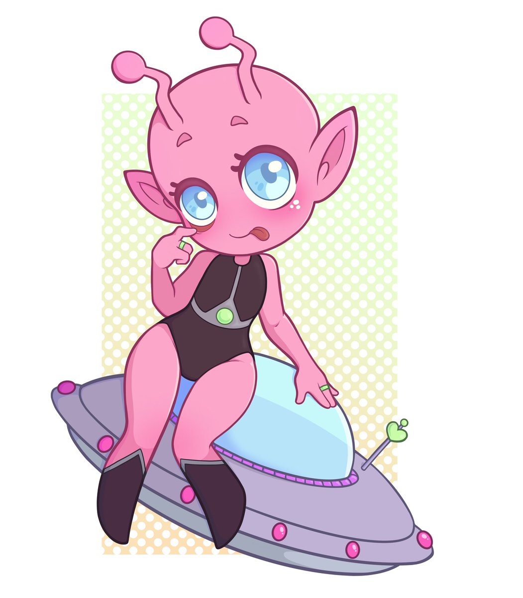 SkullsStarships's tweet photo. Bleeehhh 👽💕🛸

#alien #digitalart #originalcharacter #kawaii #pink https://t.co/kaf10DNROB