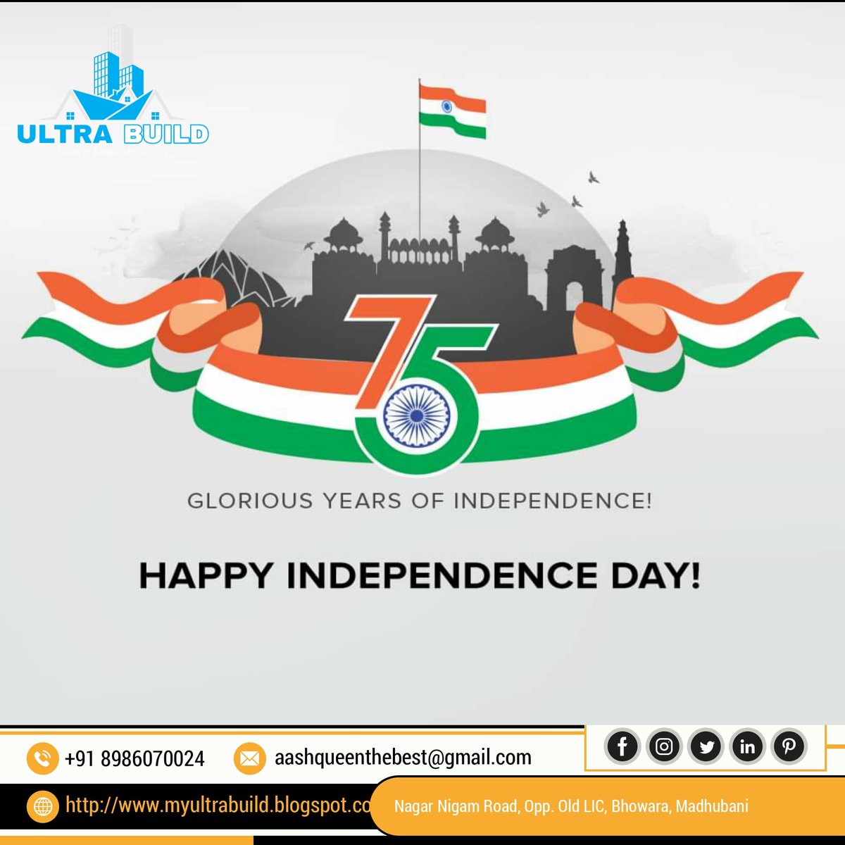 MyUltraBuild's tweet photo. UltraBuild wishes you a very Happy #IndependenceDay https://t.co/p3F00erhMb