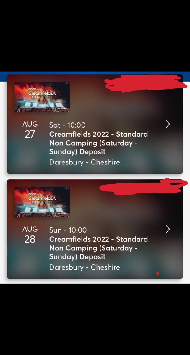 brad_fox4's tweet photo. Selling x1 standard non camping weekend Creamfields ticket. Paid £192 but will take £150 and can deliver if needed👍. #creamfieldstickets #creamfields2022 #Creamfields https://t.co/wfHQcx3aBK