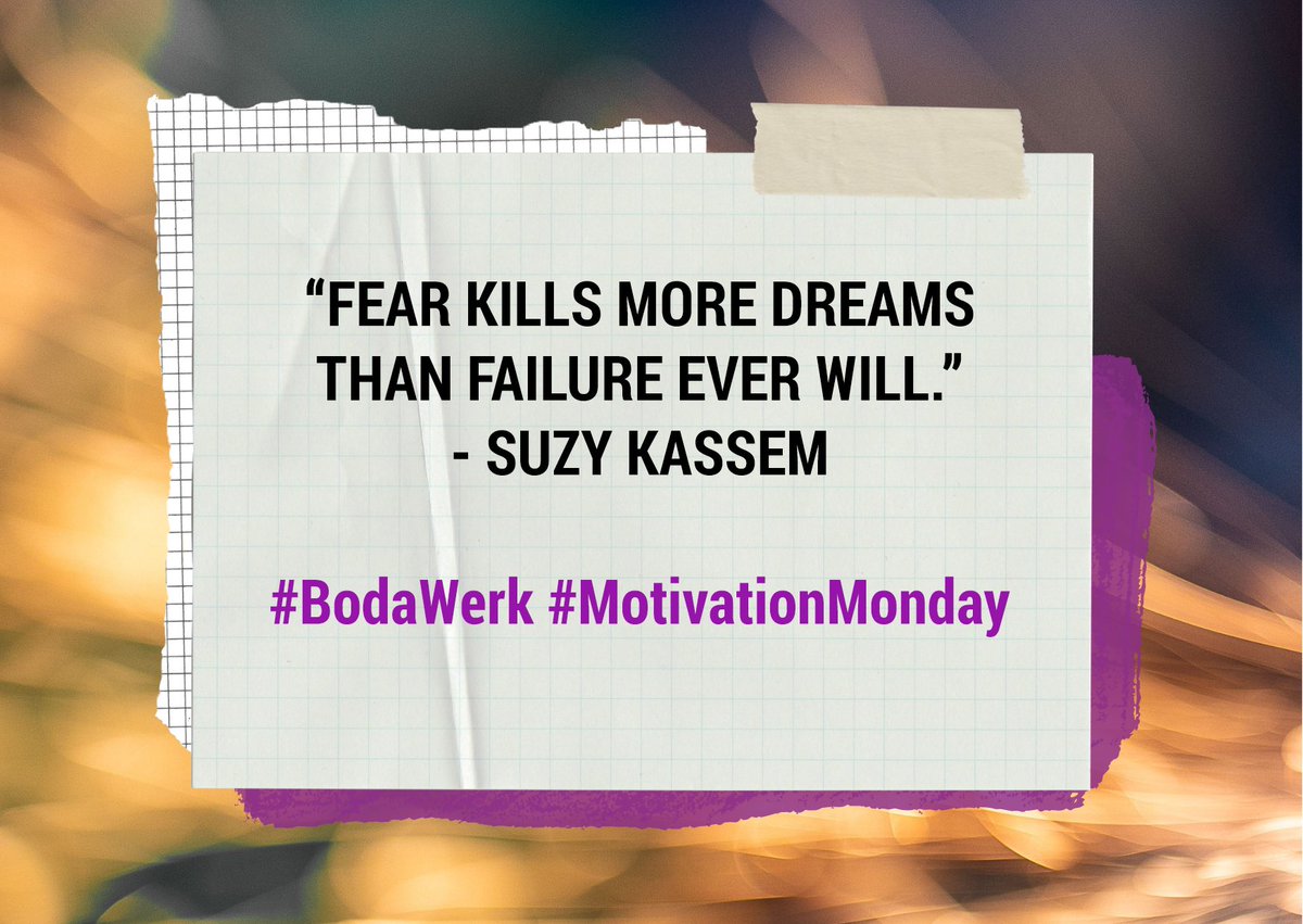bodawerk's tweet photo. βFear kills more dreams than failure ever will.β - @KassemSuzy2000
#BodaWerk #MotivationMonday #greenenergy #PurpleZebra #EMobility #EBoda #ETrak #Agriculture #Inspire #empower https://t.co/ONckd7JxjR