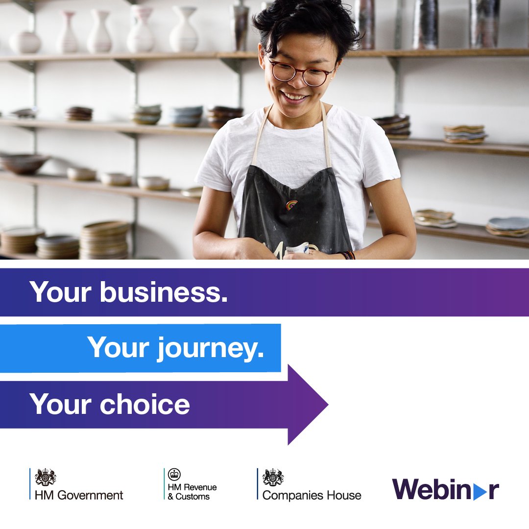 CompaniesHouse's tweet photo. Want to know more about directors’ responsibilities to HMRC and changing from self-employment to a limited company? Register now for our bite-sized webinar partnering with HMRC. 

Register now: https://t.co/56HadSSIGN 

Wednesday 24 August, 10:30am – 11:00am. https://t.co/Em9wH0hMfw