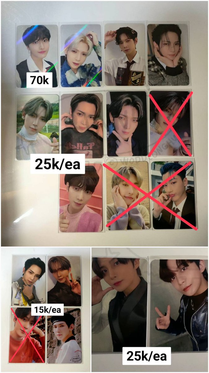 WTS / WANT TO SELL photocard ATEEZ

• yang ga ada harganya 35k/ea
•dom bekasi
•boleh keep event 🍊

🏷 : wts ateez photocard pc seonghwa  yeosang jongho season song eline ms holo ktwon4u fever pt 3 epilogue 포카 양도 에이티즈