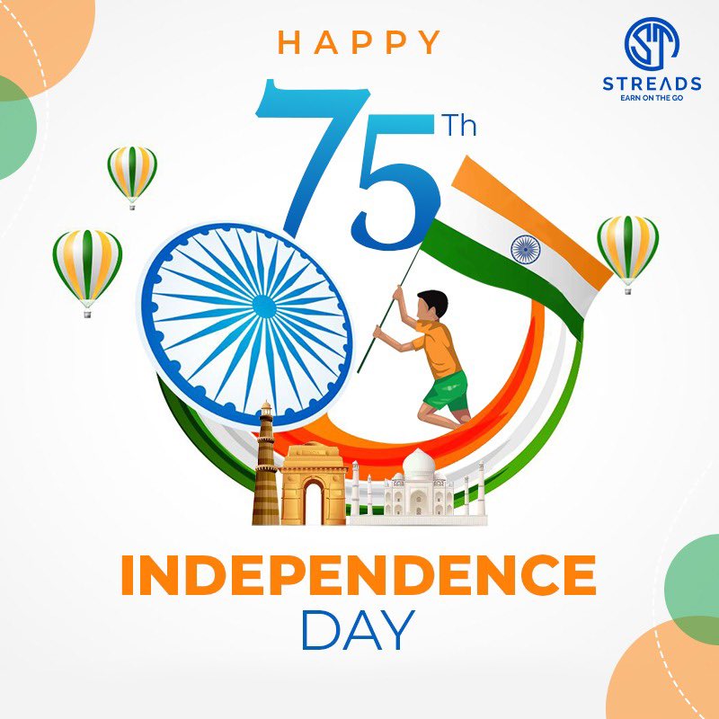 FitStreads's tweet photo. Wishing everyone a Happy Independence Day! 🇮🇳

#independenceday #happyindependenceday #75thindependenceday #indianflag #harghartiranga #streads #walktogether #walkwalkwalk #walkdaily #memes #walkingchallenge #stepschallenge #everystepcounts #dailyfitnessmotivation https://t.co/yWchOCOr4R