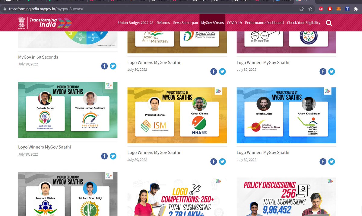 hitesh___suthar's tweet image. Happy to share my mention at Azadi ka Amrit Mahotsav: Transforming India, with so many recipients of various awards in the last 8 years of mygov.in
.
Featured at: lnkd.in/gNipzuyT
#azadikaamritmahotsav2022 #transformingindia #mygovindia #mygov #indiapost
