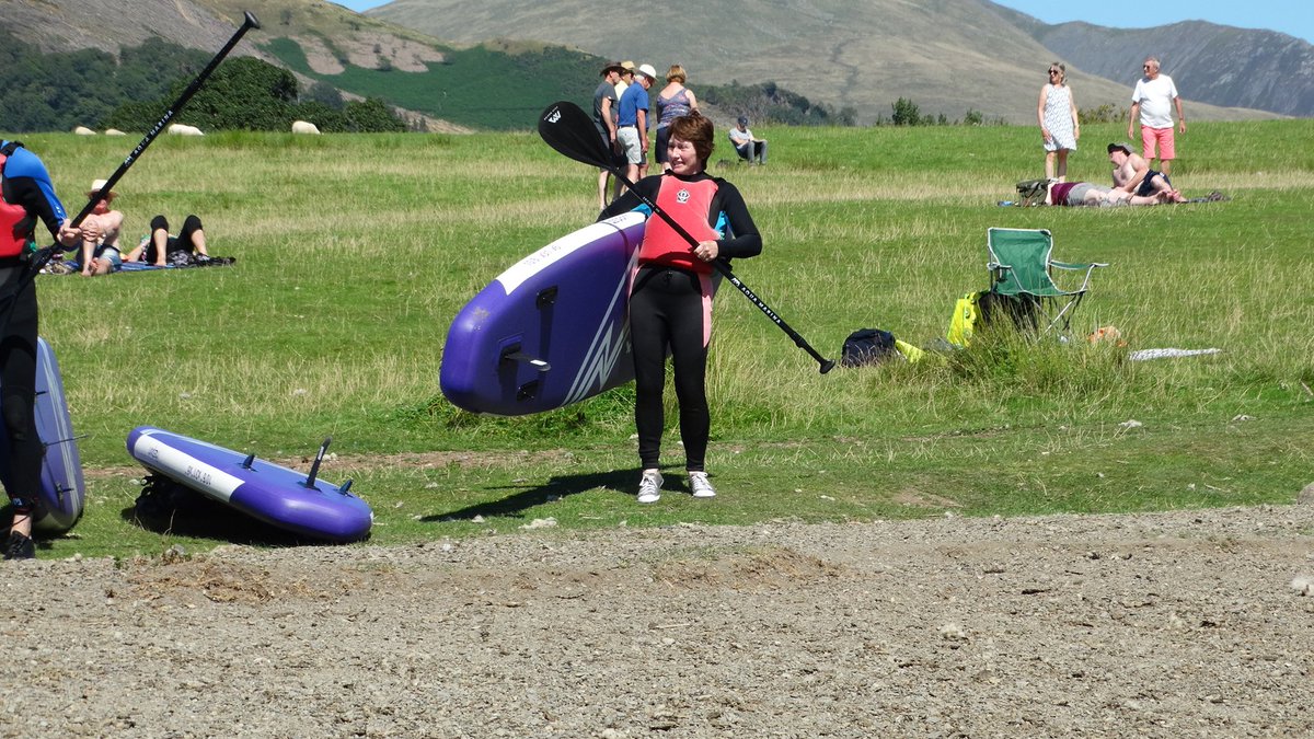 beryleden36's tweet photo. Thank you @MobileAdventur1 and @nationaltrust for a wonderful SUP session on Derwentwater in the most beautiful surroundings #Cumbria 
Phil was an excellent instructor and soon had us all confident enough to stand up. I even enjoyed falling in a few times, great fun! https://t.co/PIlCQg7UZU