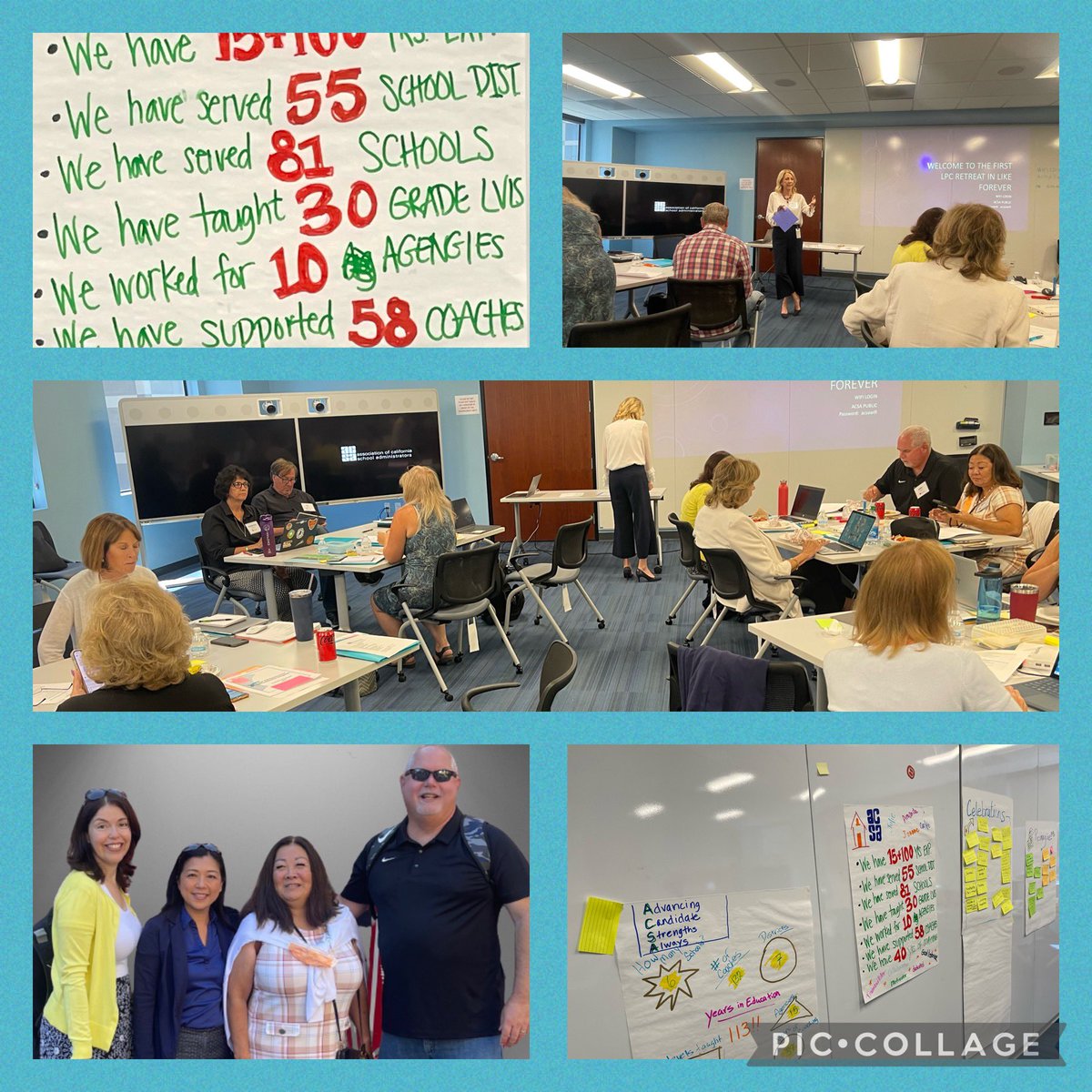 _jochan's tweet photo. @ACSA_info Clear Admin Credential Program meeting w/Local Program Coordinators.  Thank you @Nonnies7, @gmanthey, Leslie Anderson, and Linda Liebert for facilitating the meeting focusing on candidates, coaches, trainings, and program impact grounded in 6 CPSEL #acsacacp #hlpusd https://t.co/1Cy6PkVFZy