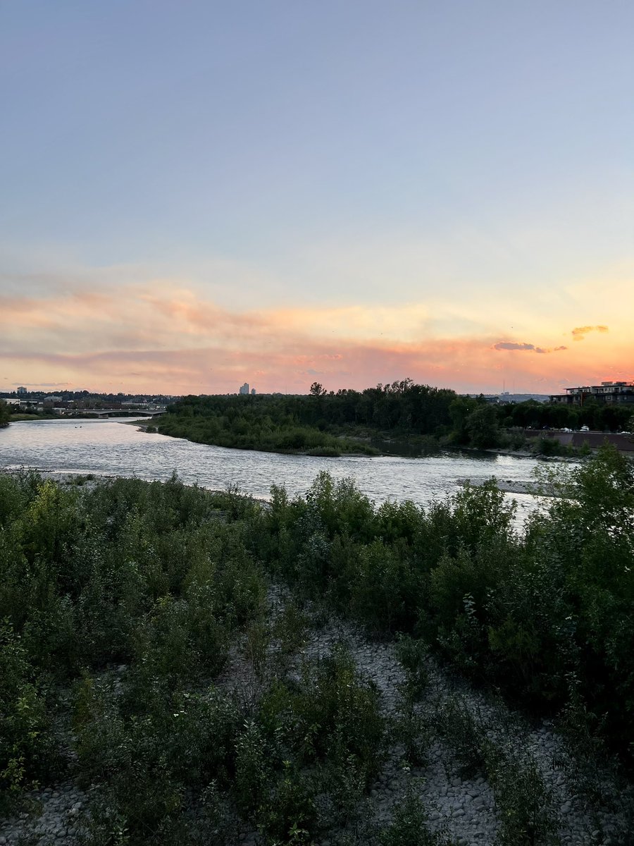 View of the Bow River from the 10th Street Bridge. 

#Calgary #YYC