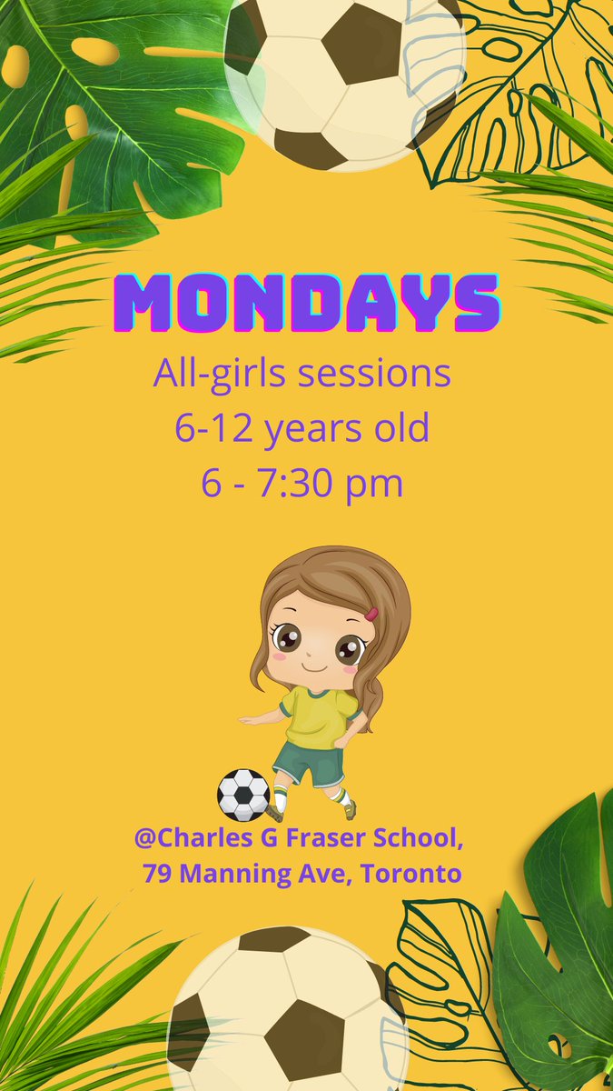 Tonight's ⚽️ session (Monday August 15th) is going ahead ‍☀️! Always free and fun. Join us!
#soccer #kidsinsport #torontofun
