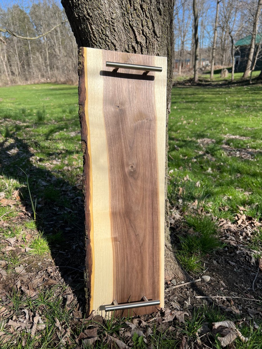 nyagvocate's tweet photo. NY is comprised of 30.2 million acres, 63% of which is classified as forested. Products including furniture, pulp, & paper are derived from timber, along with beautiful pieces like this cutting board. Let me know if you're interested in one! #AgAdventuresWithEileen #AgRocks https://t.co/8SEk4iRLmS