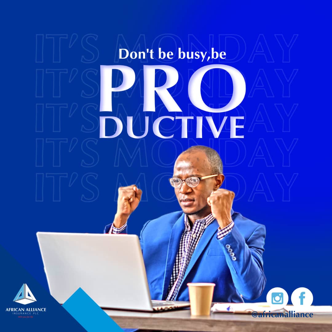 AAInsurancePlc's tweet image. Being productive is the real achievement, not being busy.
Strive towards productivity this week.