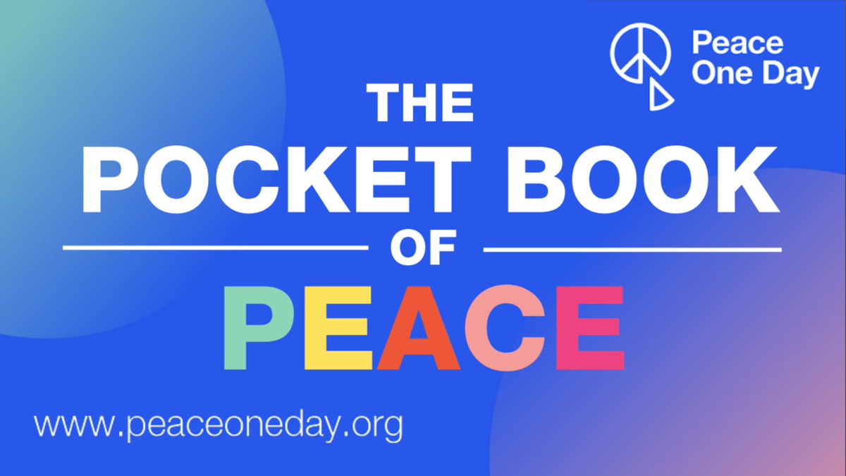 PeaceOneDay's tweet image. Peace One Day has created The Pocket Book of Peace to outline ideas &amp;amp; resources you can use to organise your Peace Day activities. Your involvement is more important now than ever. Visit peaceoneday.org to learn more about how you can get informed, inspired, &amp;amp; engaged