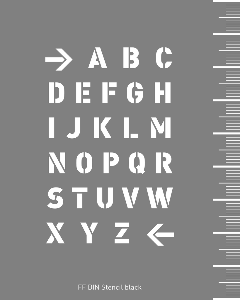 ff_din_plus's tweet photo. #FFDIN Stencil’s basic uppercase character set.⁠

#FFDINstencil #DIN #typeface #variablefont #variablefonts #variabletype #font #sansserif #stencilfont #stenciledtype #germandesign #typography #letters #characters #glyphs ⁠#typoposter #typespecimen #specimenposter⁠ @Monotype https://t.co/gm97PKYxrP