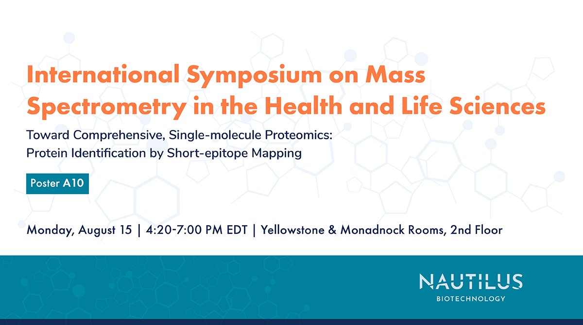 NautilusBio's tweet photo. Happy Day 2 of #ASBMBMassSpec! Stop by today’s poster session and say hello to our team at poster A10. We’re looking forward to chatting with everyone about the exciting developments in single-molecule #proteomics.
@ASBMB #MassSpec #MassSpectrometry #TeamMassSpec https://t.co/q8WrQa7lop