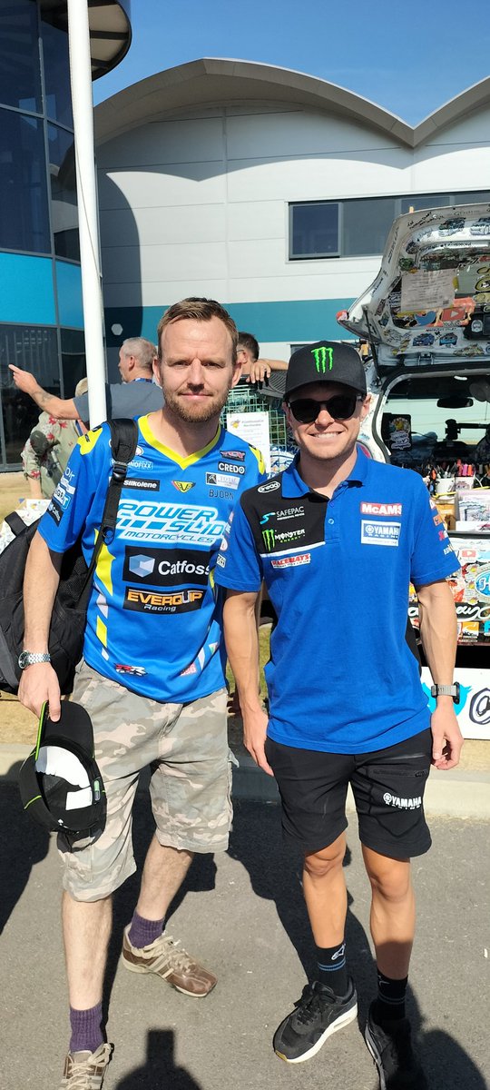 Quick appreciation Tweet to say thank you to <a href="/12BradJones/">Brad Jones</a> (who's on top form) for the chat at <a href="/thruxtonracing/">Thruxton Circuit</a>, and to <a href="/67Shakey/">Shane Shakey Byrne</a>, <a href="/ohalloran22/">Jason O’halloran 2⃣2⃣</a> &amp; <a href="/tarranmac95/">Tarran Mackenzie</a> for the quick photos.

Appreciate how busy you all were.

#ThankYou #appreciationpost #superbike <a href="/OfficialBSB/">Bennetts British Superbike Championship</a> @McAMSYamaha