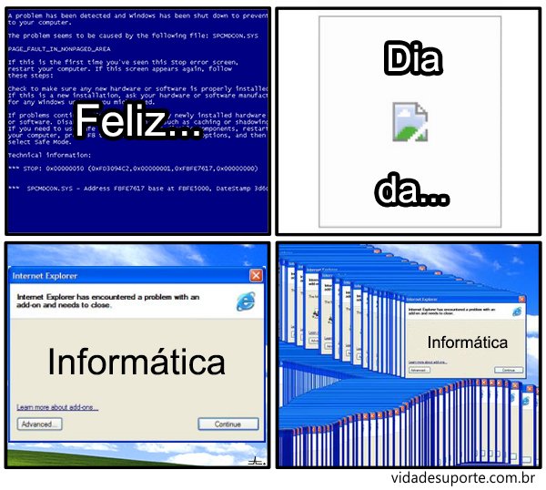 Andre_Suporte's tweet photo. "Feliz" #diadainformatica https://t.co/hkaau90cm8