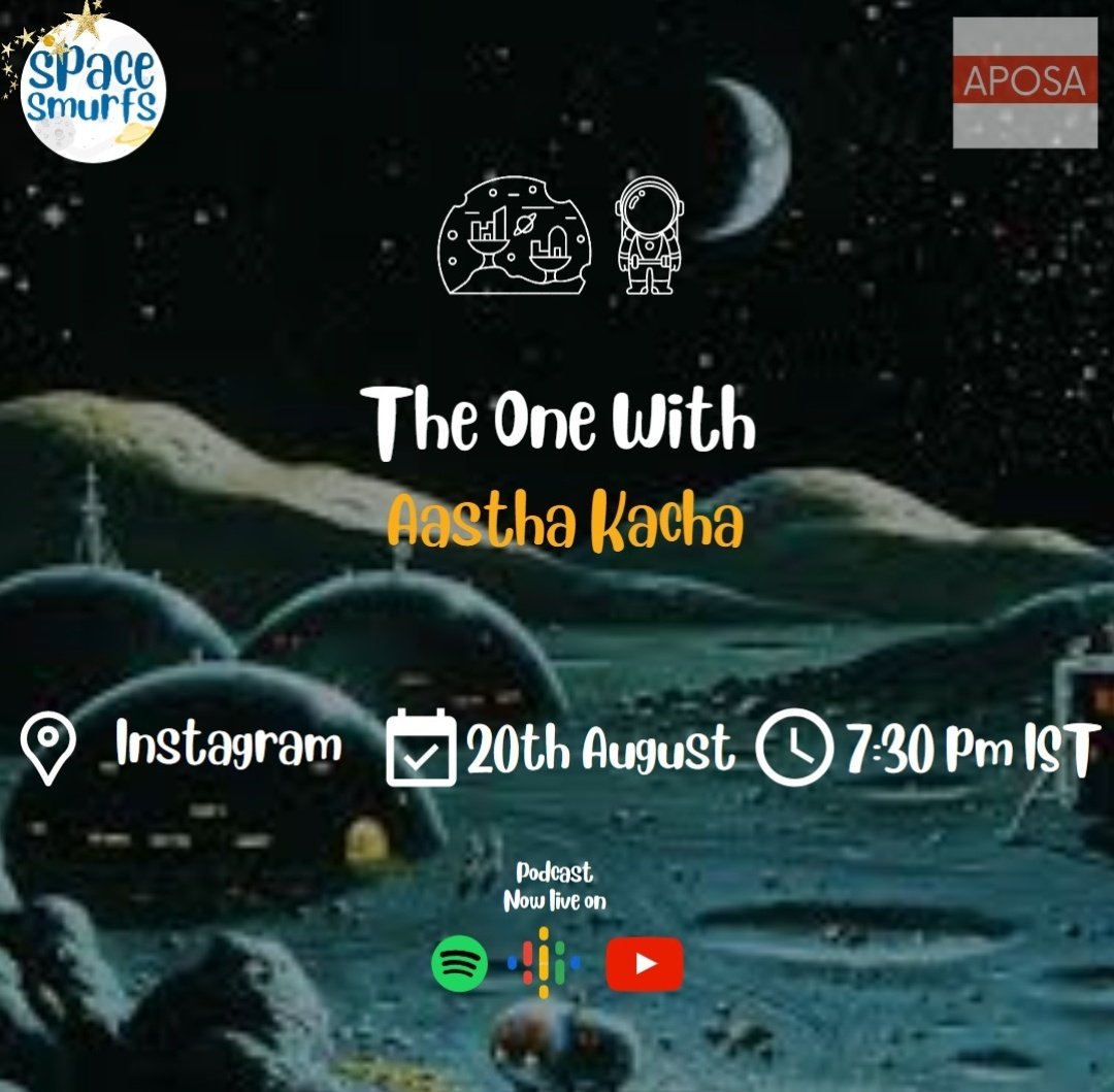 spacesmurfhouse's tweet photo. Tune into our latest episode with @AasthaKacha from @AakaSpace to know more about 'Space Architecture'! 🚀

Streaming now at YouTube, Spotify, and Google podcast! 🌟

#spacesmurfs #keepsmurfing #smufhouse #spacearchitechture #spacepodcast https://t.co/nCTXcZgtDX