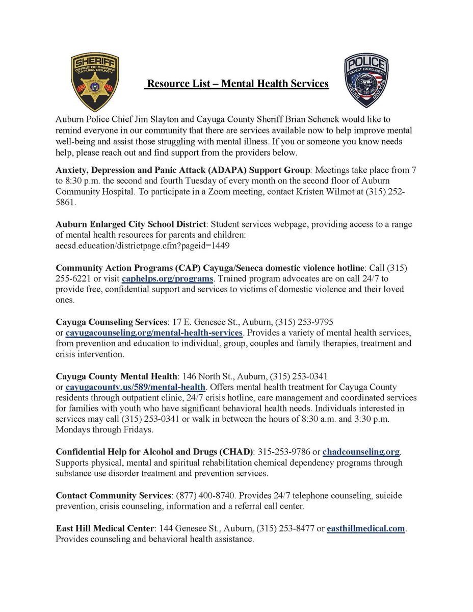 Cayuga County Sheriff's Office tweet media