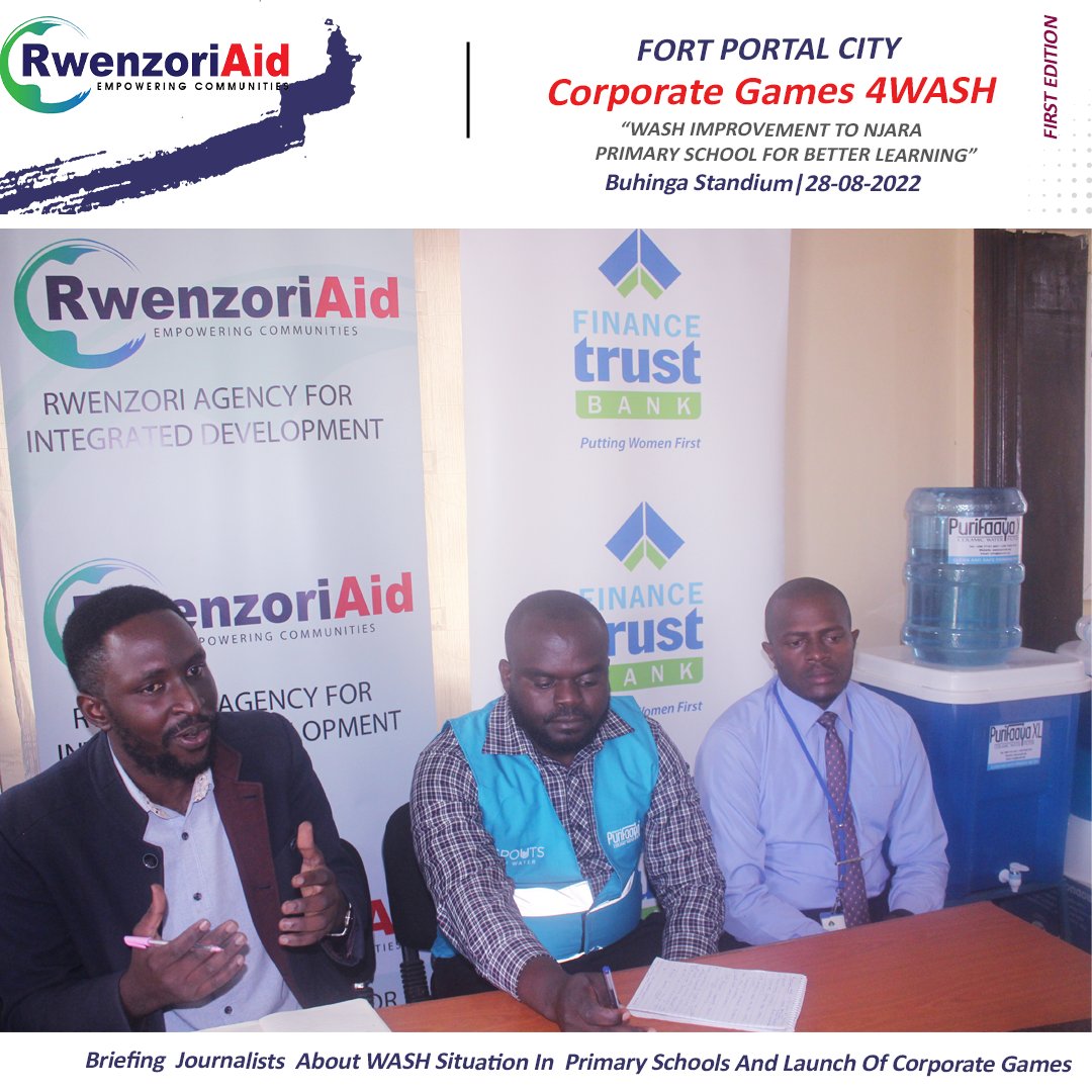 Today we held our Press meeting to Launch the Quarterly #Corporategames4wash which aims to raise funds for school sanitation. Thanks for partners <a href="/purifaaya/">Purifaaya™</a> for coming through.