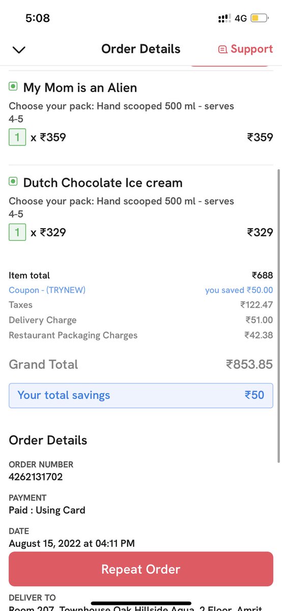 _prerakbansal's tweet photo. When you are not responsible for the quantity then why are 100 ml and 509 ml charged separately? Poorest Customer Service @zomato @zomatocare @deepigoyal https://t.co/jvK3GSAapS