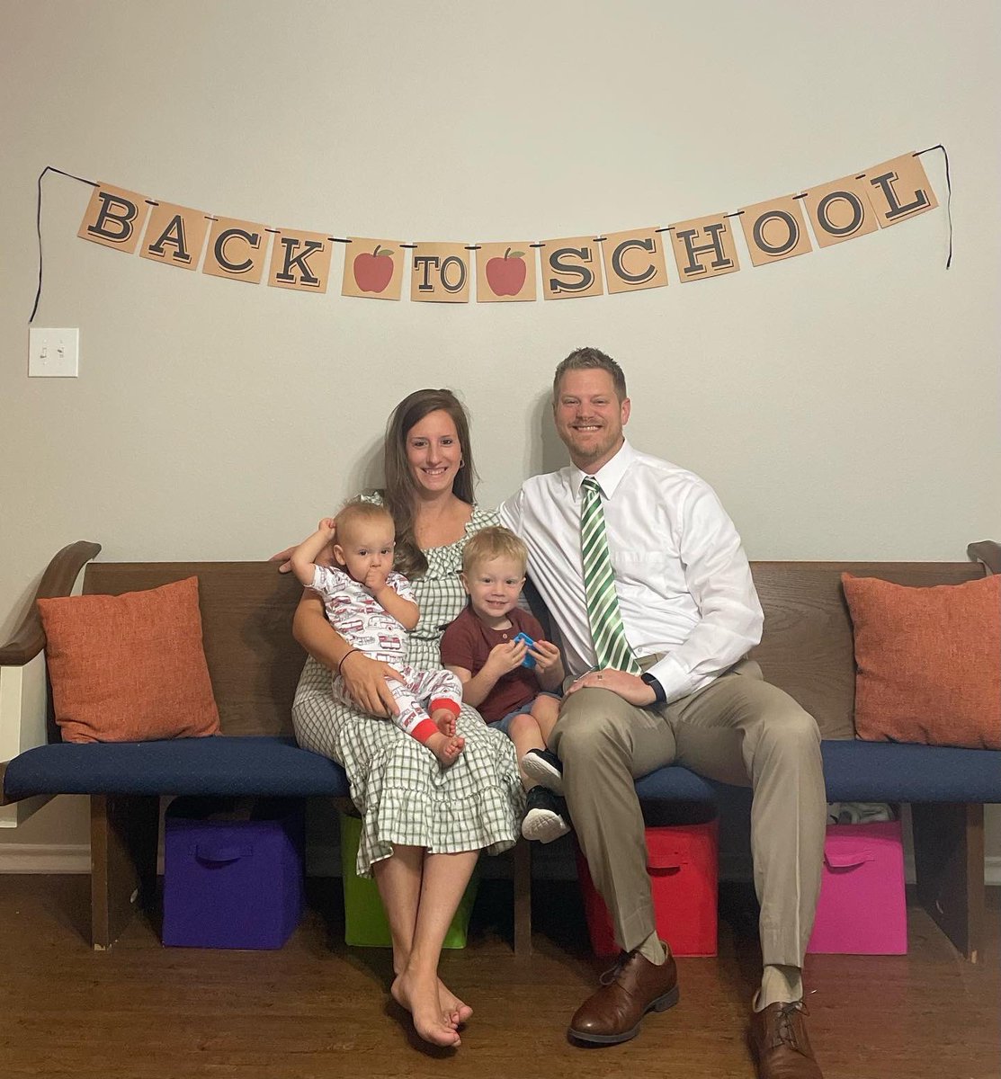 coachlsullivan's tweet photo. Here we go…

Year 1️⃣2️⃣ for Gary, first year as Assistant Principal

Year  1️⃣3️⃣ for me, Girls Coordinator 

Year  2️⃣ of Daycare for Tate, new daycare

Year 1️⃣ for Luke, staying home today with 
Grandma due to not feeling well 😔

#InspireExcellence https://t.co/UveYE9tog1